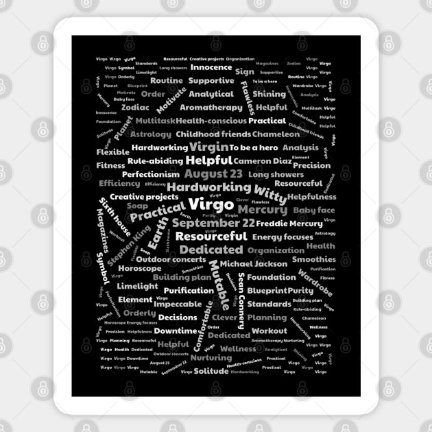 Virgo - Virgin zodiac sign Sticker by All About Nerds